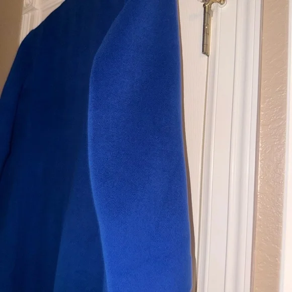 💎 VINTAGE Christian Dior Boutique Royal Blue Wool Long Coat- Size 14 - Picture 13 of 16